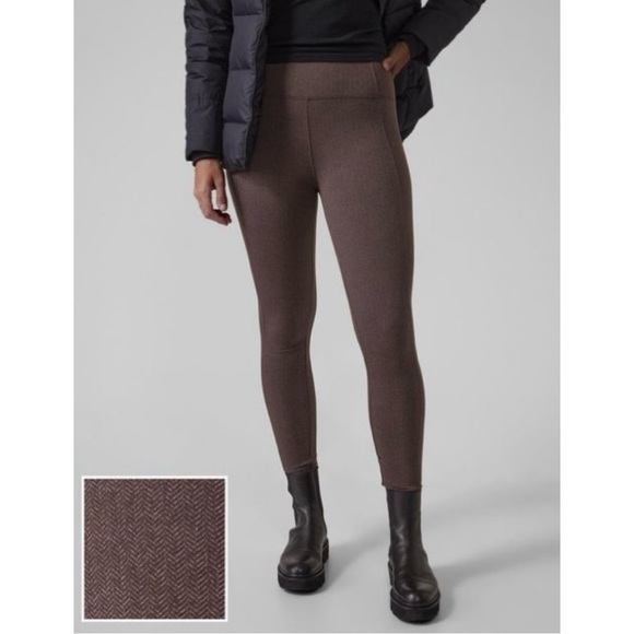 Athleta Pants - Athleta Delancey Houndstooth in Black Brown Coffee House